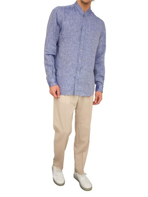 CAMICIA MANICA LUNGA EMPORIO ARMANI BLU in UOMO