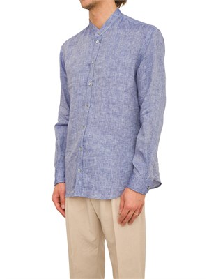 CAMICIA MANICA LUNGA EMPORIO ARMANI BLU in UOMO