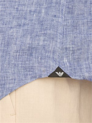 CAMICIA MANICA LUNGA EMPORIO ARMANI BLU in UOMO