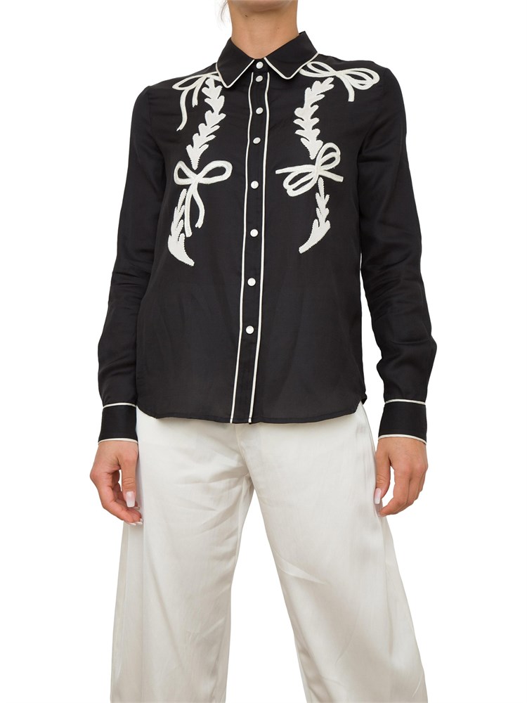 CAMICIA MANICA LUNGA PINKO NERO