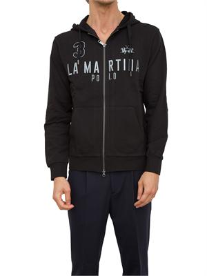 FELPA LA MARTINA NERO in UOMO