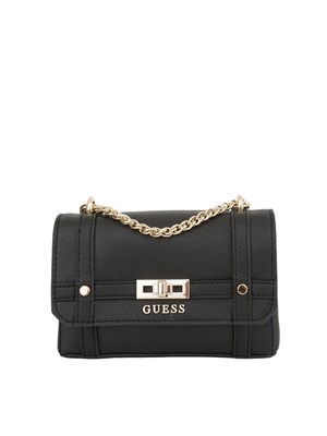 BORSA A SPALLA GUESS JEANS NERO in DONNA