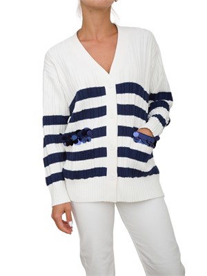 CARDIGAN TWIN-SET BIANCO in DONNA