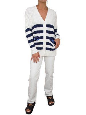 CARDIGAN TWIN-SET BIANCO in DONNA