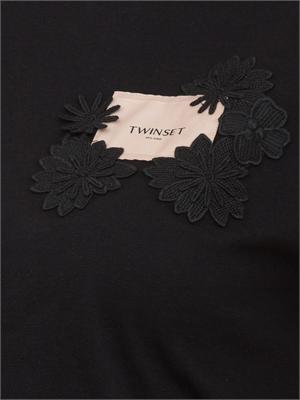 T-SHIRT TWIN-SET NERO in DONNA