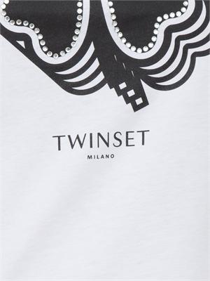 T-SHIRT TWIN-SET BIANCO in DONNA