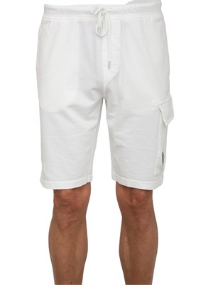 PANTALONE BERMUDA C.P. COMPANY BIANCO in UOMO