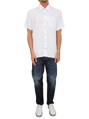 CAMICIA MANICA LUNGA GUESS JEANS BIANCO in UOMO