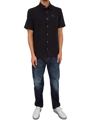 CAMICIA MANICA LUNGA GUESS JEANS NERO in UOMO