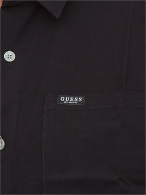 CAMICIA MANICA LUNGA GUESS JEANS NERO in UOMO