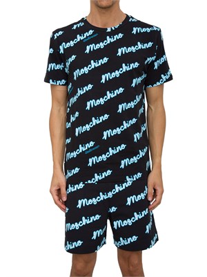 T-SHIRT MOSCHINO UNDERWEAR NERO in UOMO