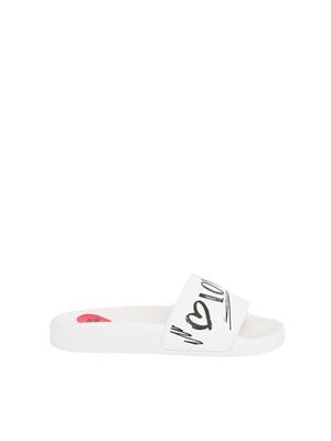 CIABATTE LOVE MOSCHINO BIANCO in DONNA