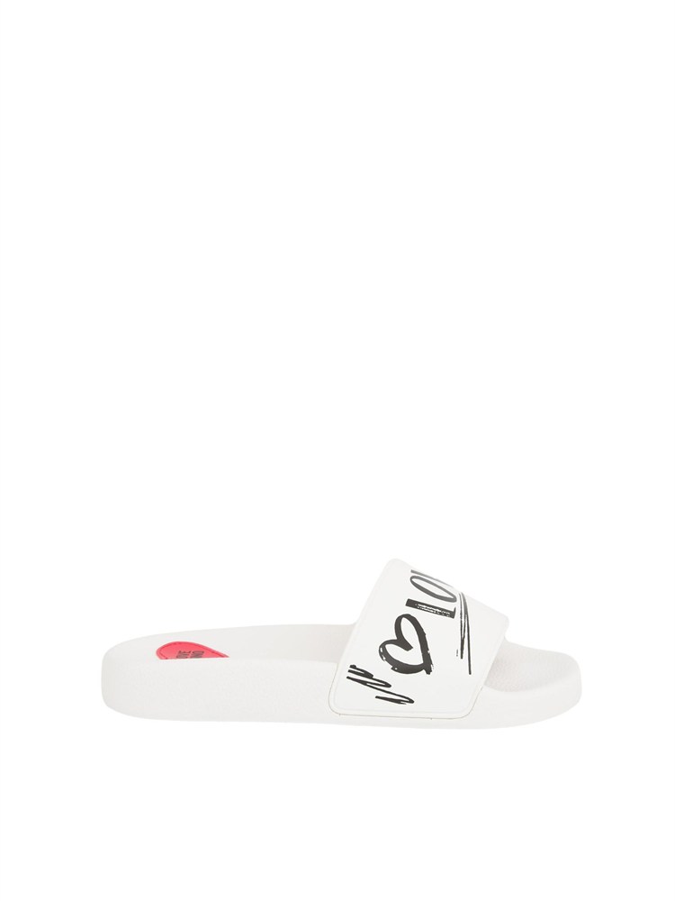 CIABATTE LOVE MOSCHINO BIANCO