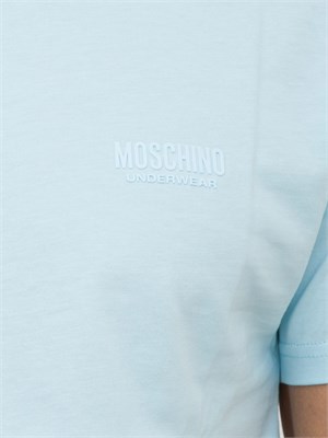 T-SHIRT MOSCHINO UNDERWEAR CELESTE in UOMO