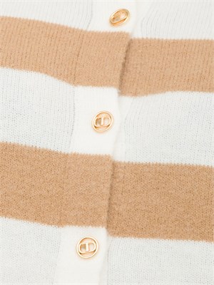 CARDIGAN TWIN-SET BEIGE in DONNA