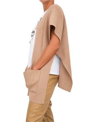 PONCHO TWIN-SET BEIGE in DONNA