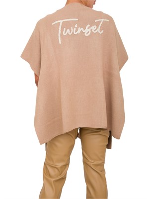 PONCHO TWIN-SET BEIGE in DONNA