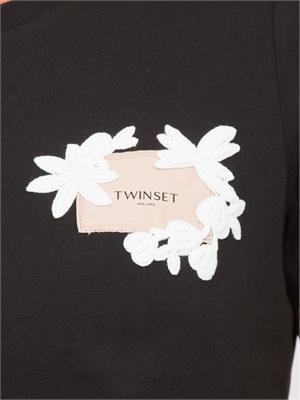T-SHIRT TWIN-SET NERO in DONNA