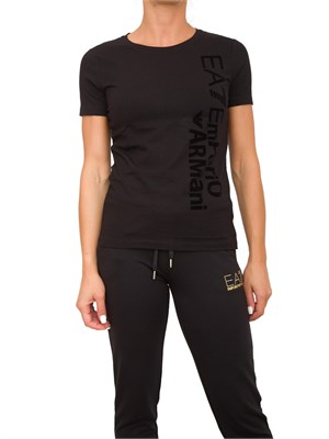 T-SHIRT EA7 EMPORIO ARMANI NERO in DONNA