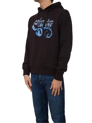 FELPA VERSACE JEANS COUTURE NERO in UOMO