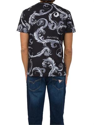 T-SHIRT VERSACE JEANS COUTURE NERO in UOMO
