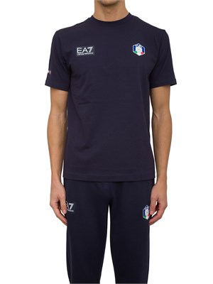 T-SHIRT EA7 EMPORIO ARMANI BLU in UOMO