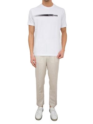 T-shirt Paul & Shark bianco in jersey di cotone con stampa in UOMO
