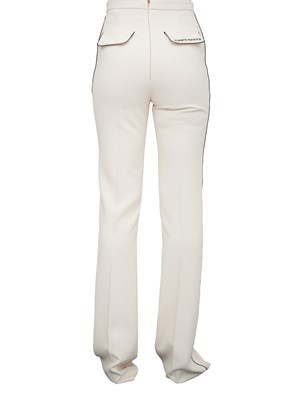 Pantaloni in crêpe avoroi con piping a contrasto Elisabetta Franchi in DONNA