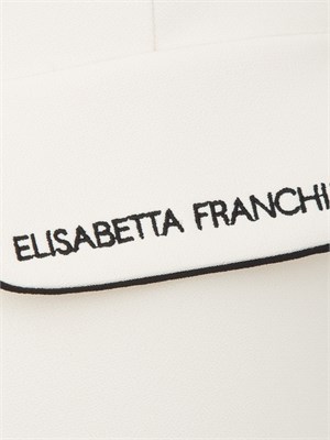 Pantaloni in crêpe avoroi con piping a contrasto Elisabetta Franchi in DONNA