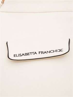 Pantaloni in crêpe avoroi con piping a contrasto Elisabetta Franchi in DONNA