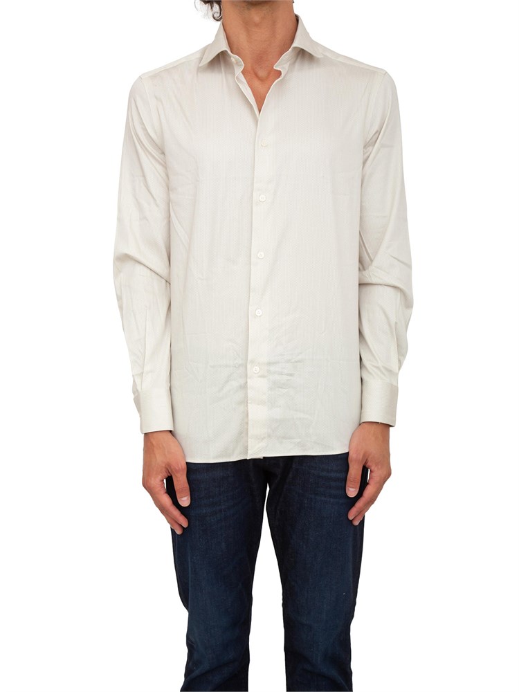 Camicia uomo Emporio Armani in misto cotone con fantasia all over