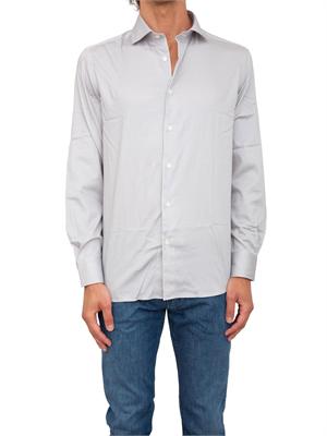 Camicia uomo grigia Emporio Armani con pattern zig zag stampato all over in UOMO