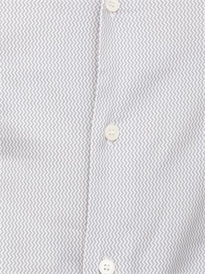 Camicia uomo grigia Emporio Armani con pattern zig zag stampato all over in UOMO