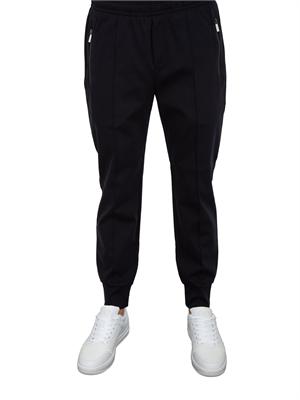 Pantaloni uomo Emporio Armani modello jogger in tessuto punto Roma blu in UOMO
