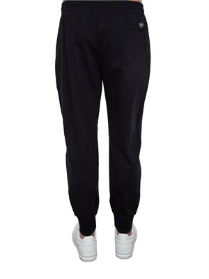 Pantaloni uomo Emporio Armani modello jogger in tessuto punto Roma blu in UOMO