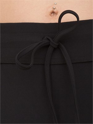 Pantaloni chino Nenette nero con coulisse in vita in DONNA