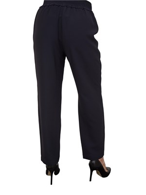 Pantaloni chino Nenette blu con coulisse in vita in DONNA