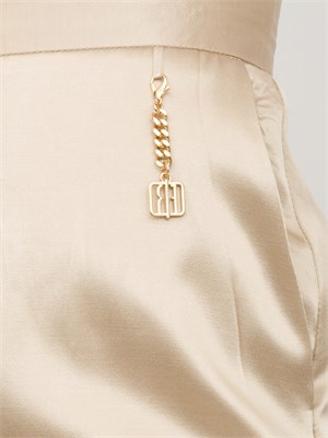 Pantaloni palazzo Fracomina in raso oro in DONNA