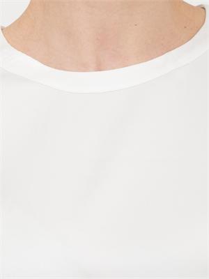 Blusa Nenette raso bianco panna maniche scese in DONNA