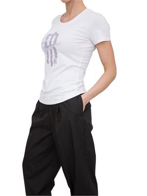 T-shirt con strass Fracomina bianco in DONNA