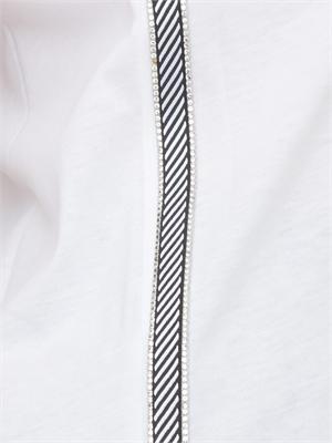 T-shirt con bande sui lati Fracomina bianco in DONNA