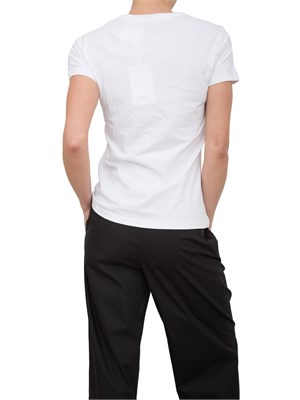 T-shirt girocollo Fracomina con strass bianco in DONNA