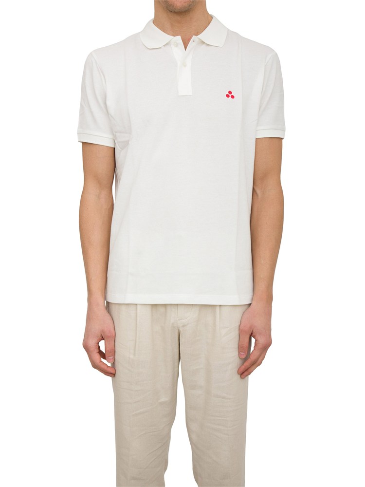 PEUTEREY Polo in cotone piqué con logo ricamato