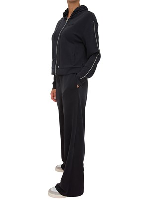 Tuta donna EA7 Emporio Armani in misto modal nero con logo in DONNA