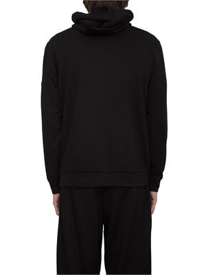 EA7 EMPORIO ARMANI Felpa con cappuccio EA7 Core Identity Unisex in misto viscosa stretch nero in UOMO