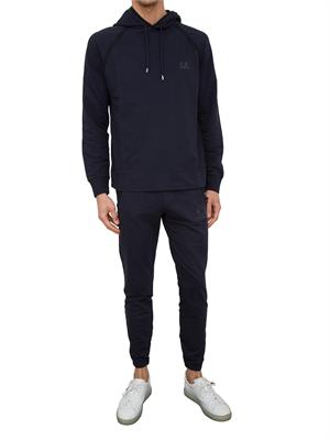 Pantalone tuta uomo blu C.P. Company in cotone con logo stampato in UOMO