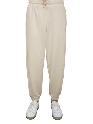 EA7 EMPORIO ARMANI Pantaloni jogger EA7Core Identity Unisex in misto viscosa stretch avorio in UOMO
