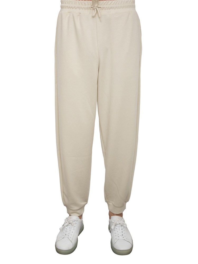 EA7 EMPORIO ARMANI Pantaloni jogger EA7Core Identity Unisex in misto viscosa stretch avorio