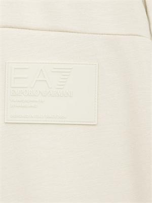 EA7 EMPORIO ARMANI Pantaloni jogger EA7Core Identity Unisex in misto viscosa stretch avorio in UOMO
