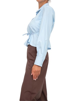 Camicia Marella in popeline stretch celeste in DONNA